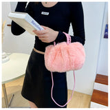 Plush Small Handbag Women Autumn Winter Soft Versatile One Shoulder Bag