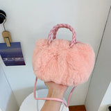 Plush Small Handbag Women Autumn Winter Soft Versatile One Shoulder Bag