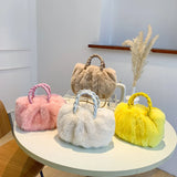 Plush Small Handbag Women Autumn Winter Soft Versatile One Shoulder Bag