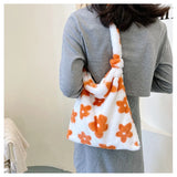 Plush Small Satchel Bag Women's Underarm Bag