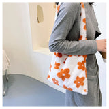 Plush Small Satchel Bag Women's Underarm Bag