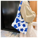Plush Small Satchel Bag Women's Underarm Bag