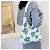 Plush Small Satchel Bag Women's Underarm Bag