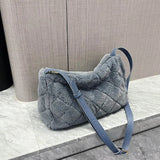 Plush Texture Shopping Bag Western Style Underarm Bag