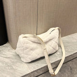 Plush Texture Shopping Bag Western Style Underarm Bag