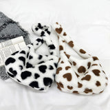 Plush Top-handle Bag Love Heart Print Women Handbags