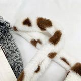 Plush Top-handle Bag Love Heart Print Women Handbags