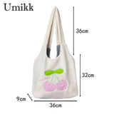 Cherry Cartoon Plush Top-handle Bag for Holiday Party