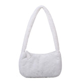 Fluffy Underarm Bag for Women - Y2K Furry Purse Tote