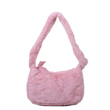 Fluffy Underarm Bag for Women - Y2K Furry Purse Tote