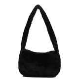 Fluffy Underarm Bag for Women - Y2K Furry Purse Tote