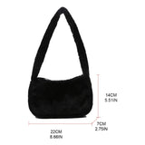 Fluffy Underarm Bag for Women - Y2K Furry Purse Tote