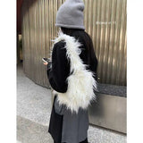 Furry Fluffy One-shoulder Bag Women's Portable Underarm Bag