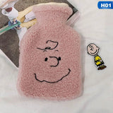 Plush Woman Water Bottle Bag Cartoon Hot Water Injection Bags