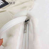 Plush Women Hand Bags Pleated Autumn Winter Female Tote Soft Cloud Casual