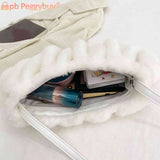 Warm Plush Women Hand Bag for Travel Vacation