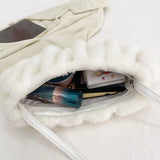 Warm Pleated Women Handbag Autumn Winter Shoulder Bag Casual Cloud Handbags