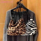 Leopard Top-handle Shoulder Bag for Women Casual Autumn Winter