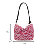 Leopard Top-handle Shoulder Bag for Women Casual Autumn Winter