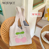 Plush Women Handbags Cherry Cartoon Autumn Winter Female Underarm Bag