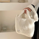 Soft Women Messenger Bag Warm Winter Handbag for Teenage Girls