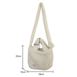 Plush Women Messenger Bag Autumn Winter Top-handle Warm Soft Portable