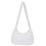 Warm Shoulder Bag for Women Love Heart Print Casual Handbag