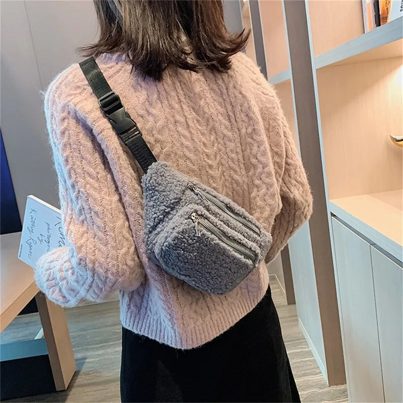Soft Women's Waist Bag Solid Belt Bags