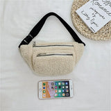 Plush Women's Waist Bag Crossbody Chest Bag