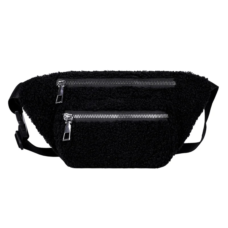 Plush Waist Bag Crossbody Chest Bag Women