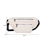 Plush Women's Waist Bag Solid Belt Bag Crossbody Chest Bag