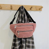 Plush Waist Bag Crossbody Chest Bag Women