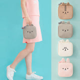 Animal Embroidery Square Cosmetic Bag Large Capacity Storage Rabbit Shape Purses