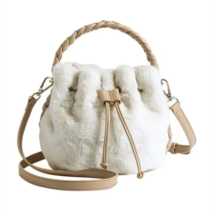Rabbit Hair Bucket Bag Fall/Winter Plush Hair Handbag