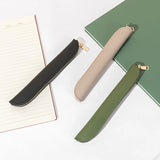 Leather Green Pencil Bag Pouch Small Pencil Pouch