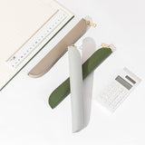 Leather Green Pencil Bag Pouch Small Pencil Pouch
