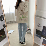 Poetry Lifest Canvas Shoulder Tote Bag
