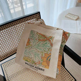 Vintage Classic Pattern Thick Cotton Canvas Shoulder Shopping Tote Bag