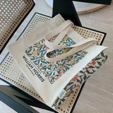 Vintage Classic Pattern Thick Cotton Canvas Shoulder Shopping Tote Bag