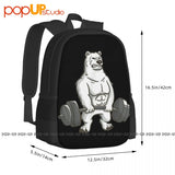 Polar Bear Powerlifting Weightlifting Gym Backpack