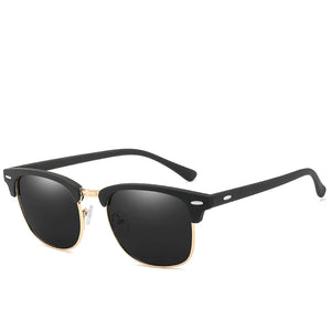 Vintage Half Frame Polarized Sunglasses Retro Sun Glasses