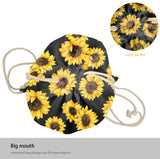 Polyester 3D Animal Pug Dog Print Drawstring Bag for Teens
