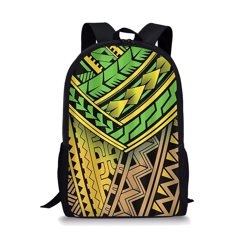 Polynesian Flowers Floral Prints Backpack For Teen Girls Kids