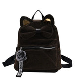 Pom Pom & Bow Decor Novelty Bag Girl Handbag Backbag