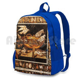 Antique Roman Mosaics Doves Drinking Water Outdoor Hiking Backpack