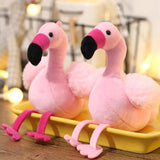 Fluffy Flamingo Keychain Woman Fur Bag Charms Keyrings Pom Car Pendant