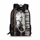 Pony Print Backpacks Shoulder Bags School Bags Girls Travel