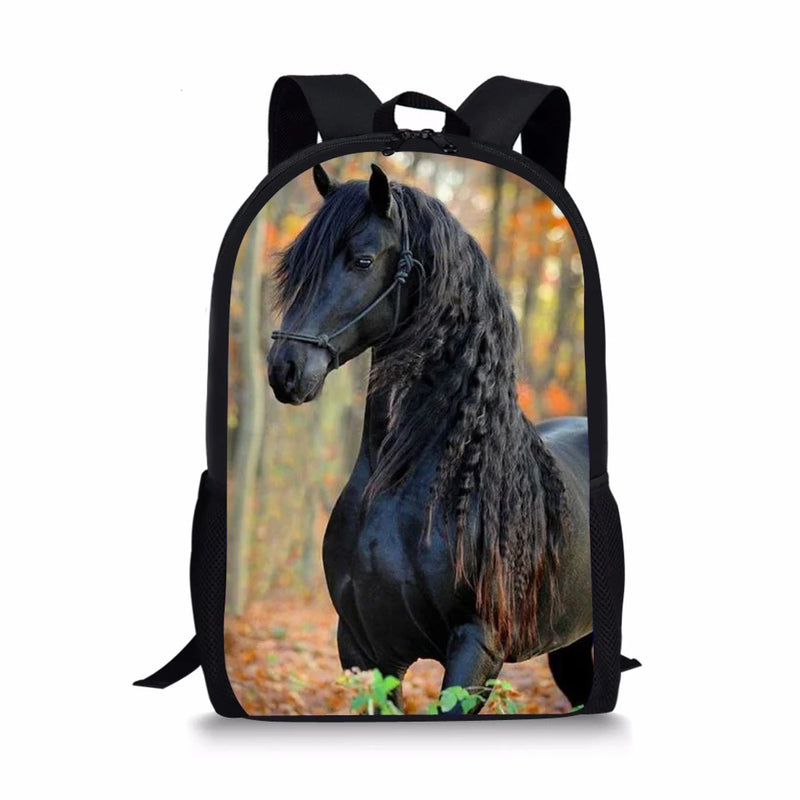 Pony Print Backpacks Shoulder Bags School Bags Girls Travel