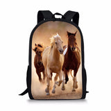 Pony Print Backpacks Shoulder Bags School Bags Girls Travel