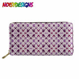 Poodle Dog Yellow Print Women Long Clutch Wallets PU Leather Coin Bag